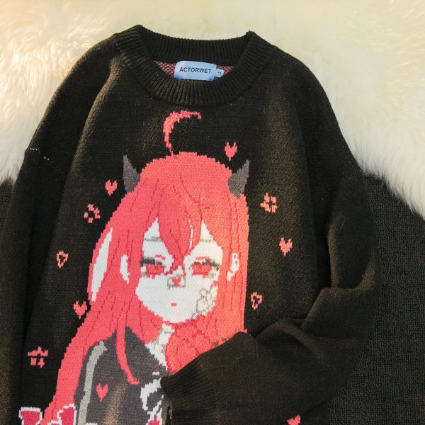 Japanese Vintage Slouchy Vintage Knit Pullover - Image 5