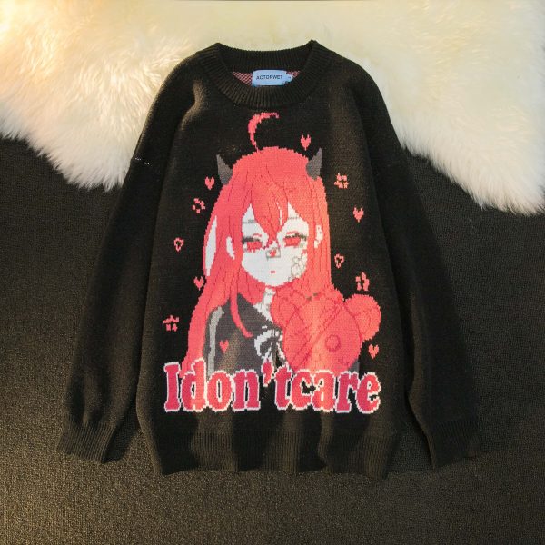 Japanese Vintage Slouchy Vintage Knit Pullover - Image 2